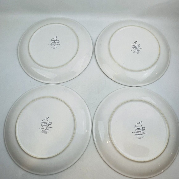 Nancy Calhoun Bella Roma 4 Dinner Plate Lot Apples 10 3/4" Cafe Classico Vintage - Picture 2 of 5